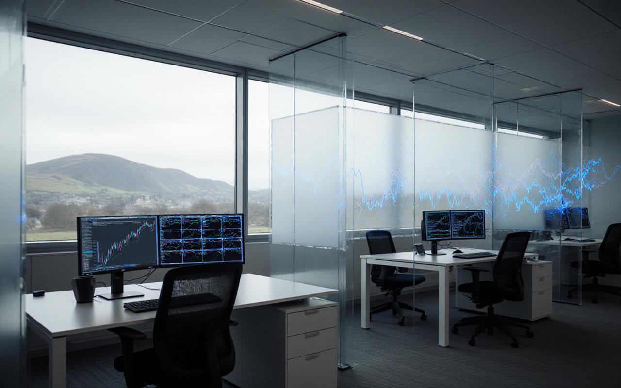 Modern financial technology office in Scotland